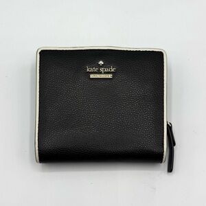 Kate Spade NY Patterson Drive Painted Edge Blk Snap Small Zip Wallet